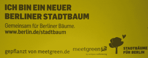 Plakette Stadtbaum Berlin meetgreen